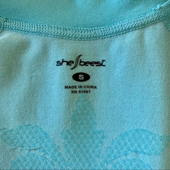 Womens SheBeest Light Blue Half Zip Short Sleeve Cycling Jersey Size Small - Picture 5 of 7